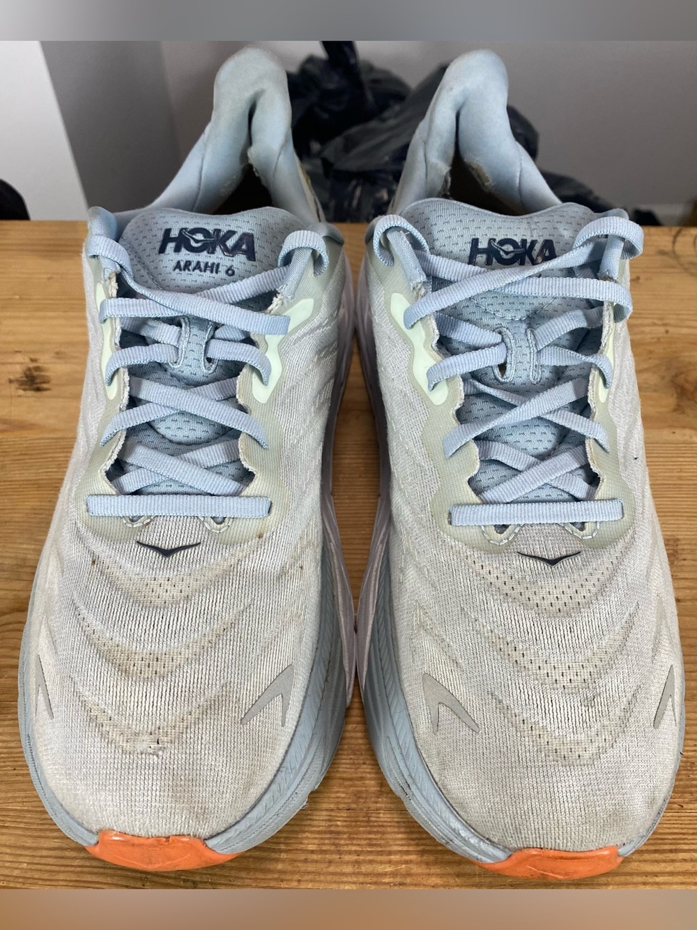 Hoka Arahi 6 Wide Plein Air Blue Fog Running Shoes 1123195 Women's Size 11B
